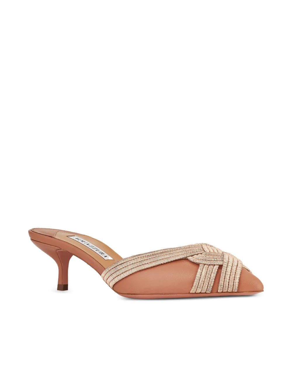 Aquazzura Felix 50 Leather Mules In Pink