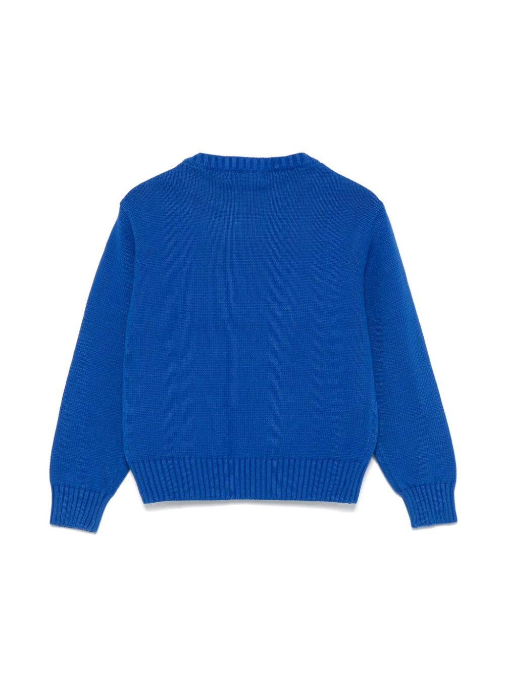 MSGM Kids intarsia-logo sweater - Blauw