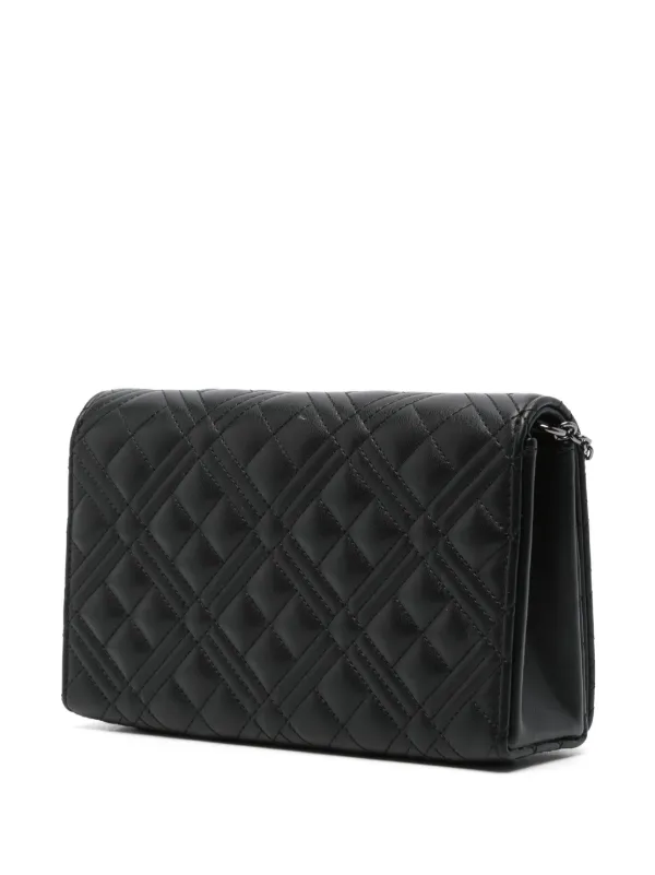 Love Moschino Matelasse Clutch Bag Black FARFETCH IE