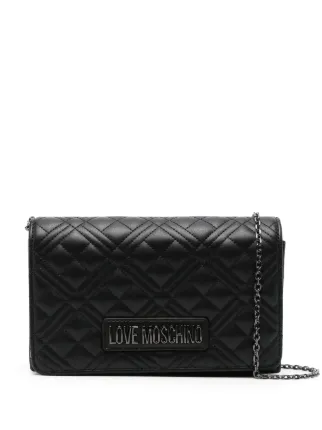 Love Moschino Clutch Matelassê | Preto | FARFETCH BR