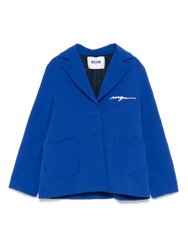 MSGM Kids ロゴ ジャケット | ブルー | FARFETCH JP