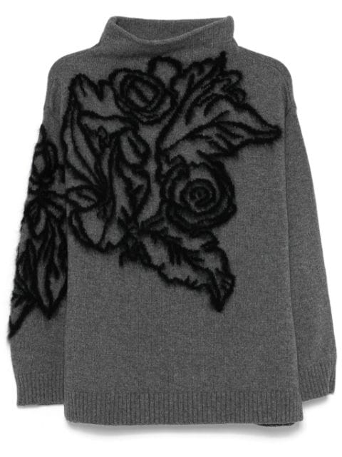 Alberta Ferretti floral-intarsia sweater