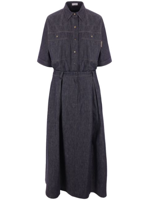 Brunello Cucinelli denim midi dress Women