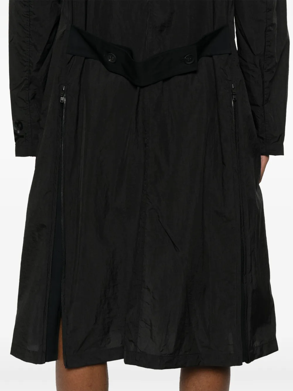 Y-3 Jas met enkele rij knopen Zwart