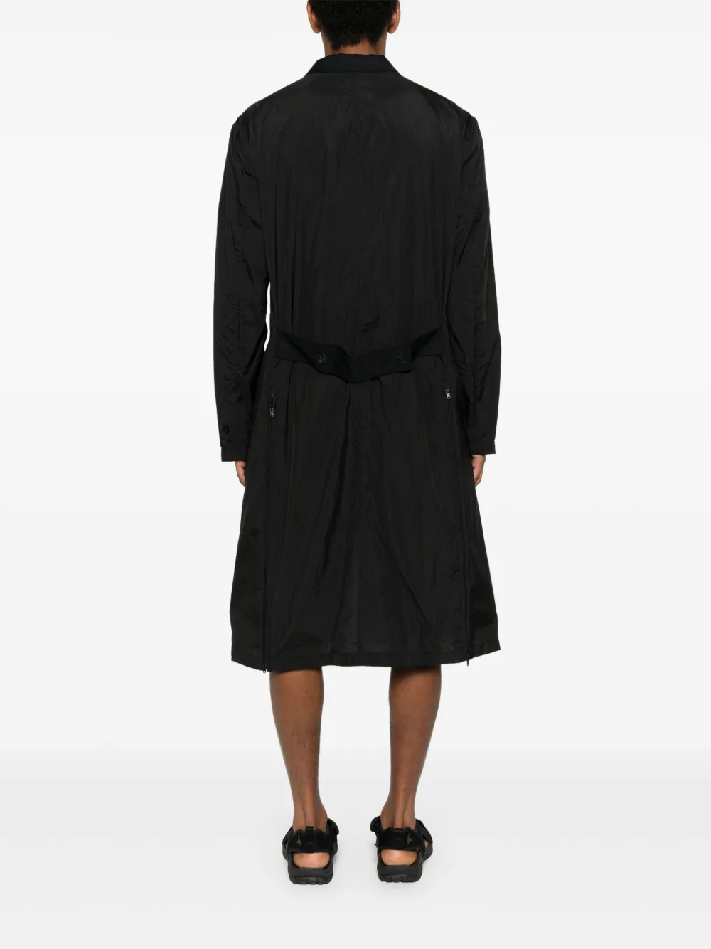 Y-3 Jas met enkele rij knopen Zwart