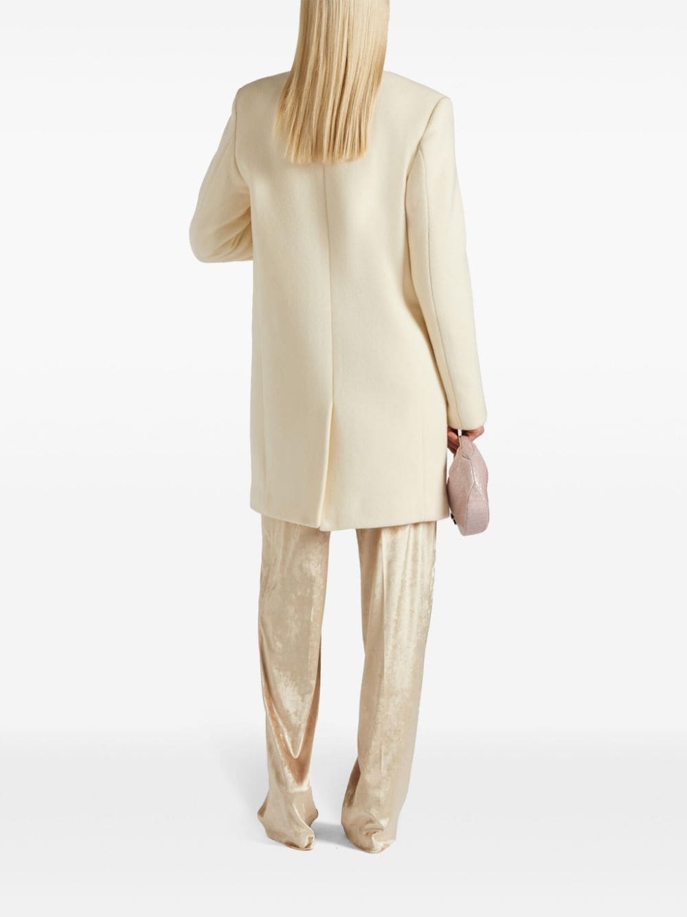 Shop Genny Double-breasted Coat In Neutrals