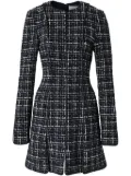 Genny plaid tweed mini dress - Black