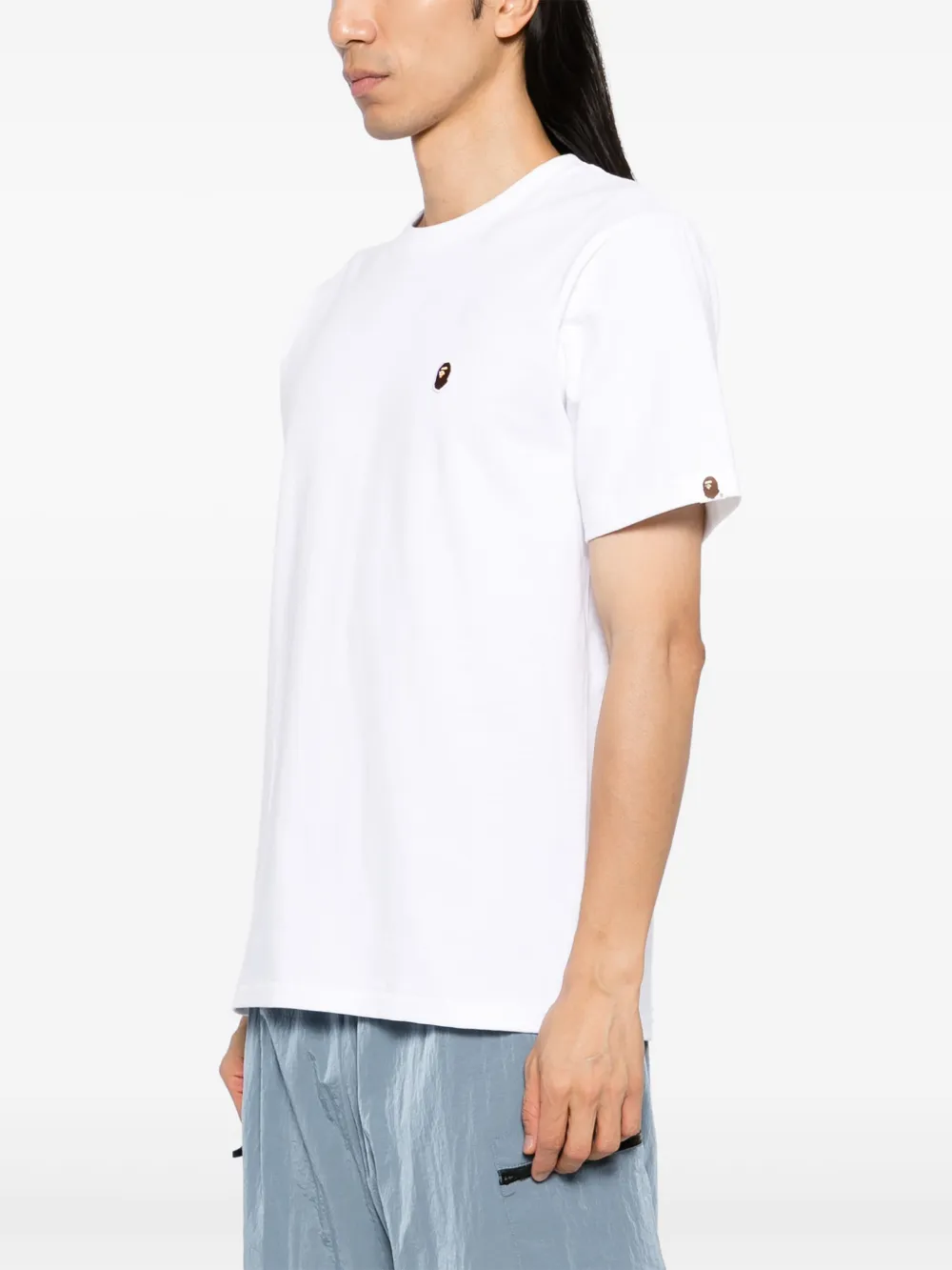 A BATHING APE T-shirt met logopatch Wit