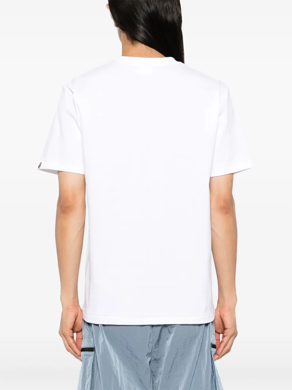 A BATHING APE T-shirt met logopatch Wit