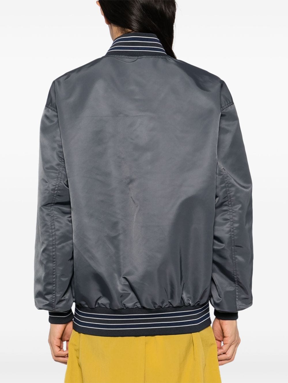 Shop Chocoolate X Russell Bomber Jacket In Grey