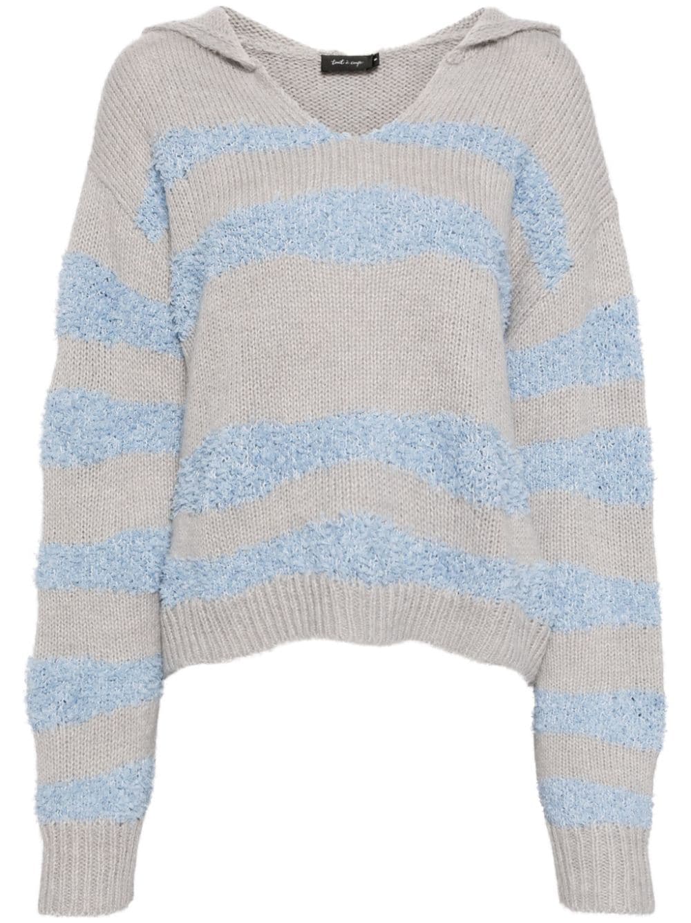 Shop Tout A Coup Stripe Jumper In Blue