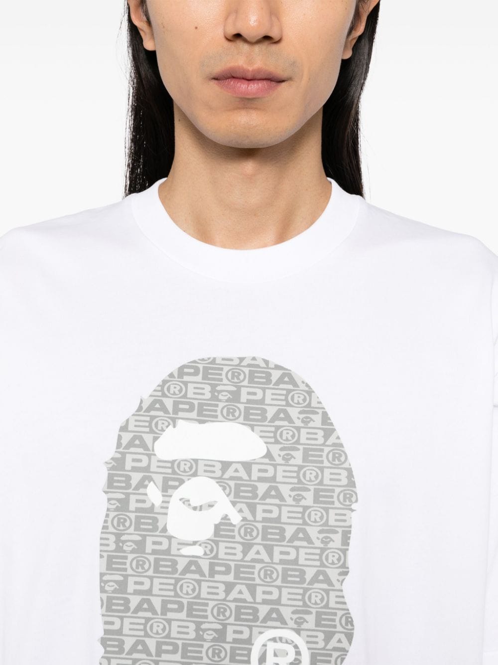 Shop A Bathing Ape Logo-print T-shirt In White