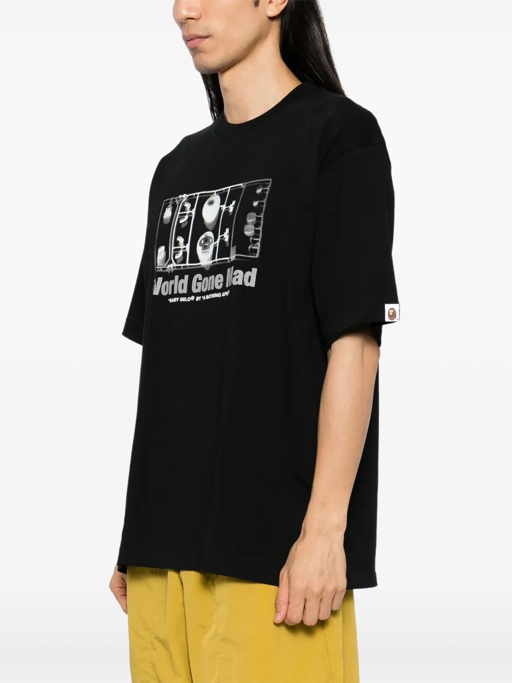 A Bathing Ape Graphic-print T-shirt In Black