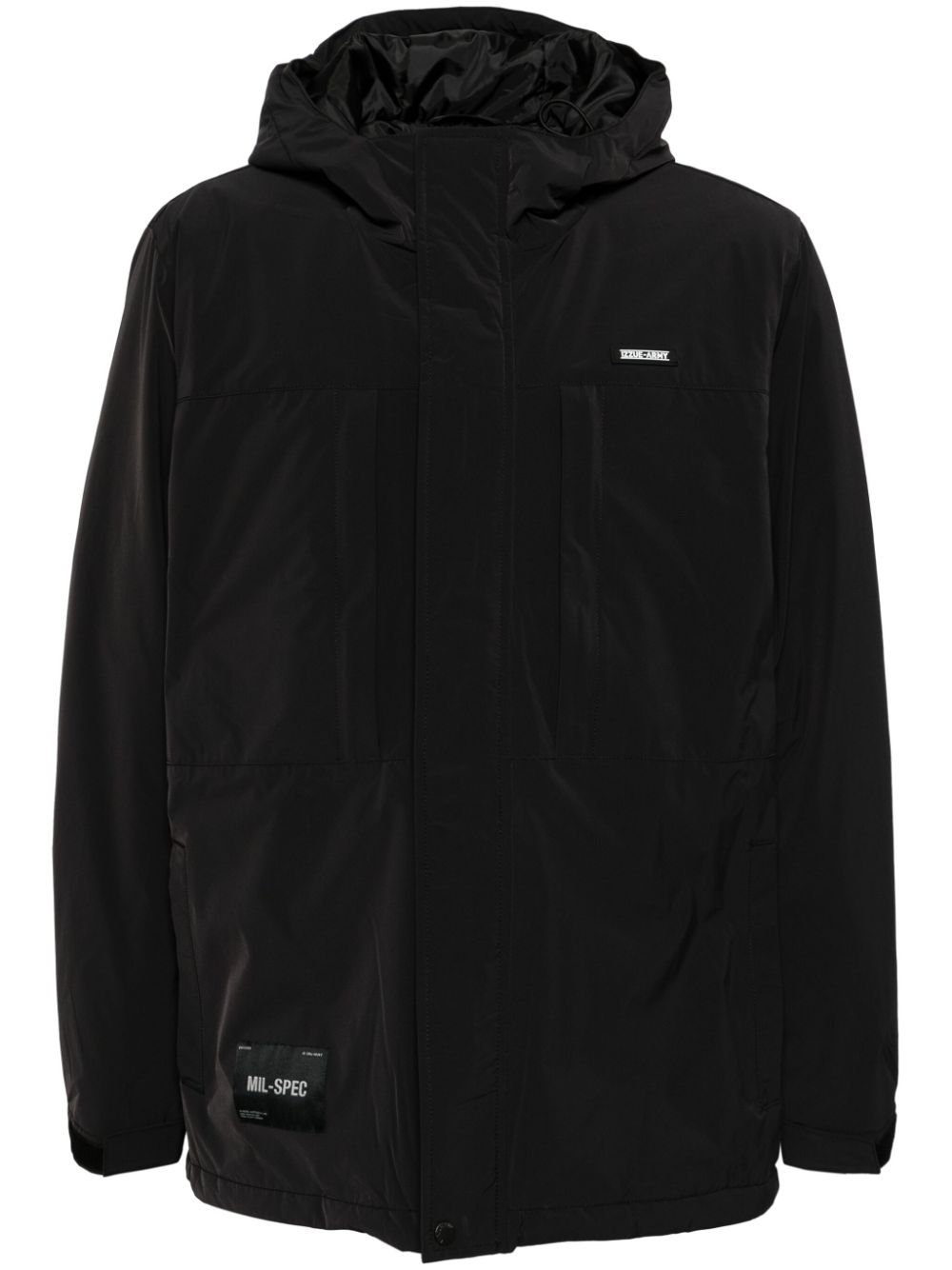 izzue hooded windbreaker - Black