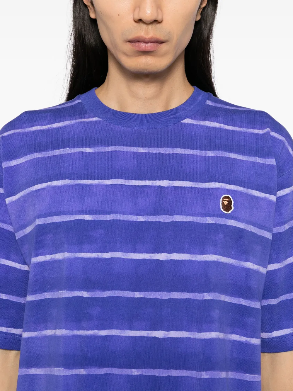 A BATHING APE T-shirt met logopatch Blauw