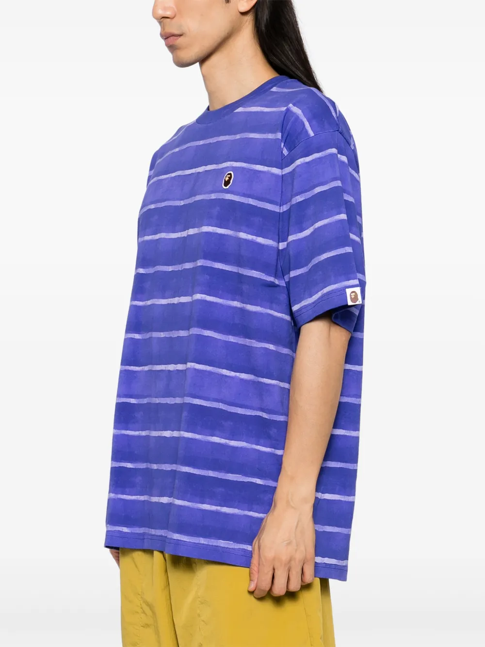 A BATHING APE T-shirt met logopatch Blauw