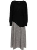 tout a coup cable-knit dress set - Black