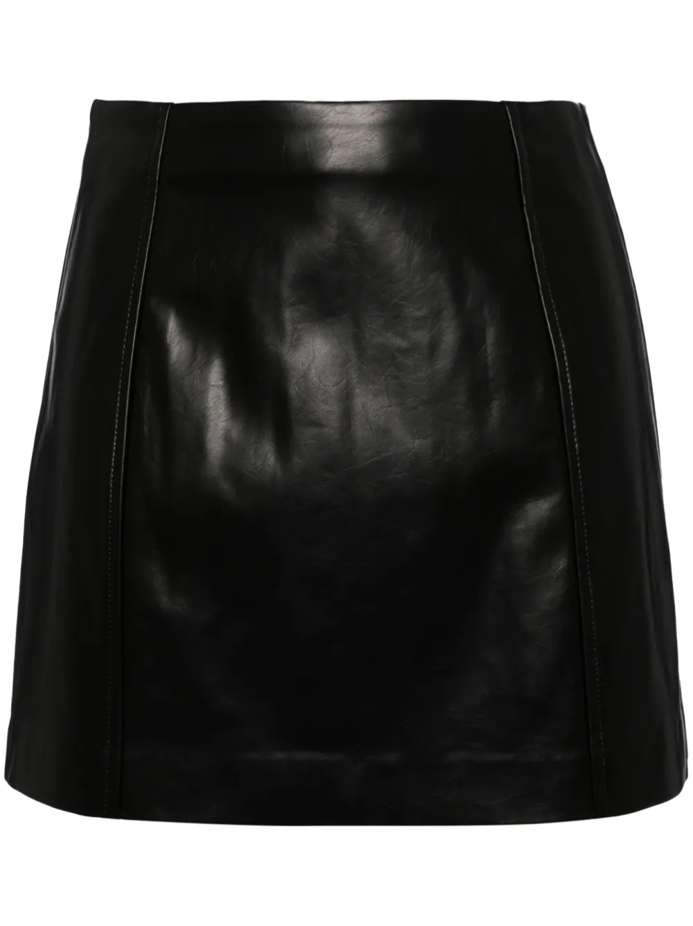 Shop Tout A Coup Faux Fur Mini Skirt In Black