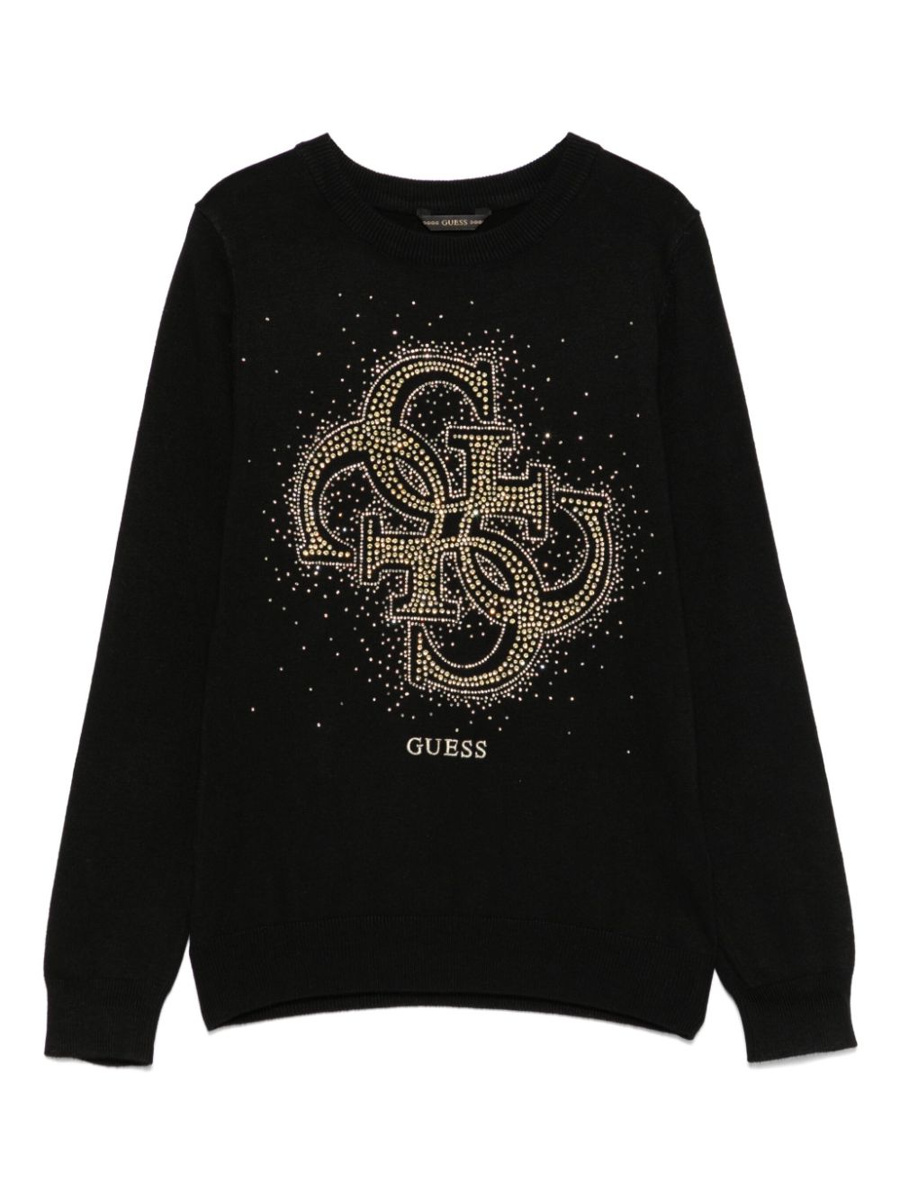 Guess kids Sweater verfraaid met logo Zwart