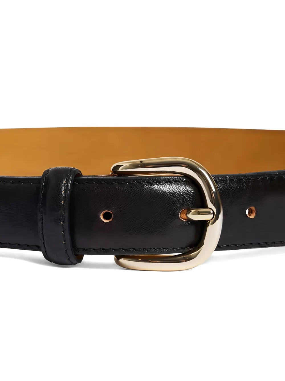 Bonpoint leather buckle belt - Zwart