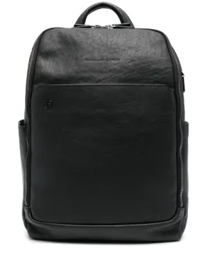 PIQUADRO レザーバックパック | ブラック | FARFETCH JP