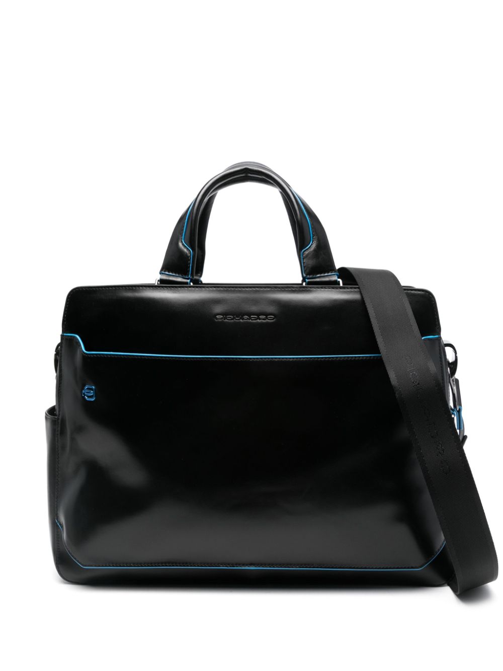 PIQUADRO logo-appliqué laptop bag - Black