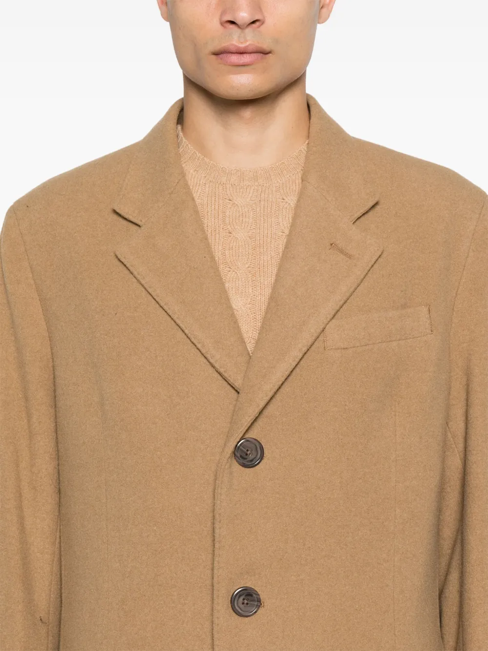 Polo Ralph Lauren Jas met enkele rij knopen Beige