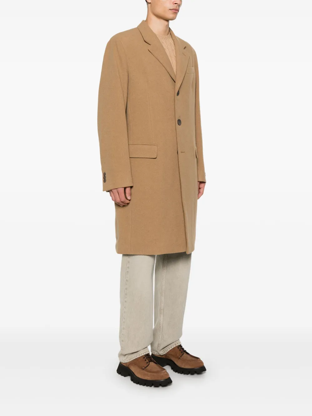 Polo Ralph Lauren Jas met enkele rij knopen Beige