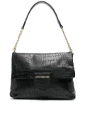 Love Moschino croc-print shoulder bag - Black