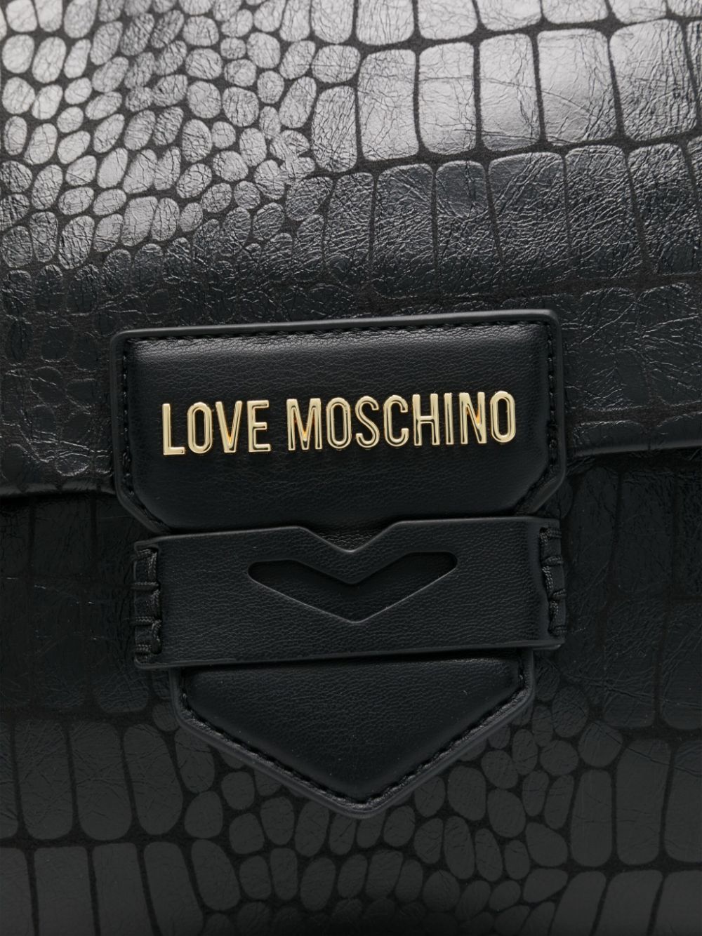 Love Moschino croc-print shoulder bag Women