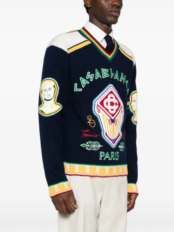 Casablanca Fraternity Sweater | Blue | FARFETCH