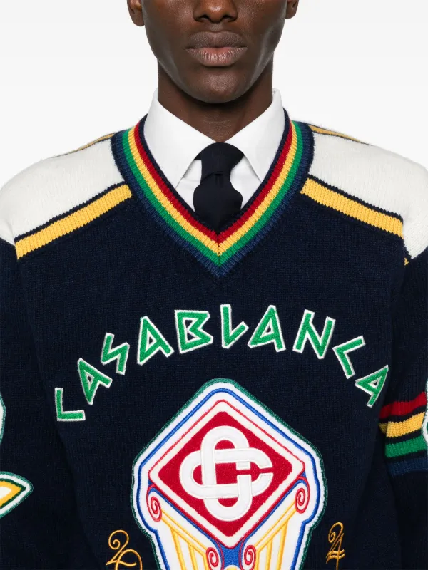 Casablanca Fraternity Sweater | Blue | FARFETCH