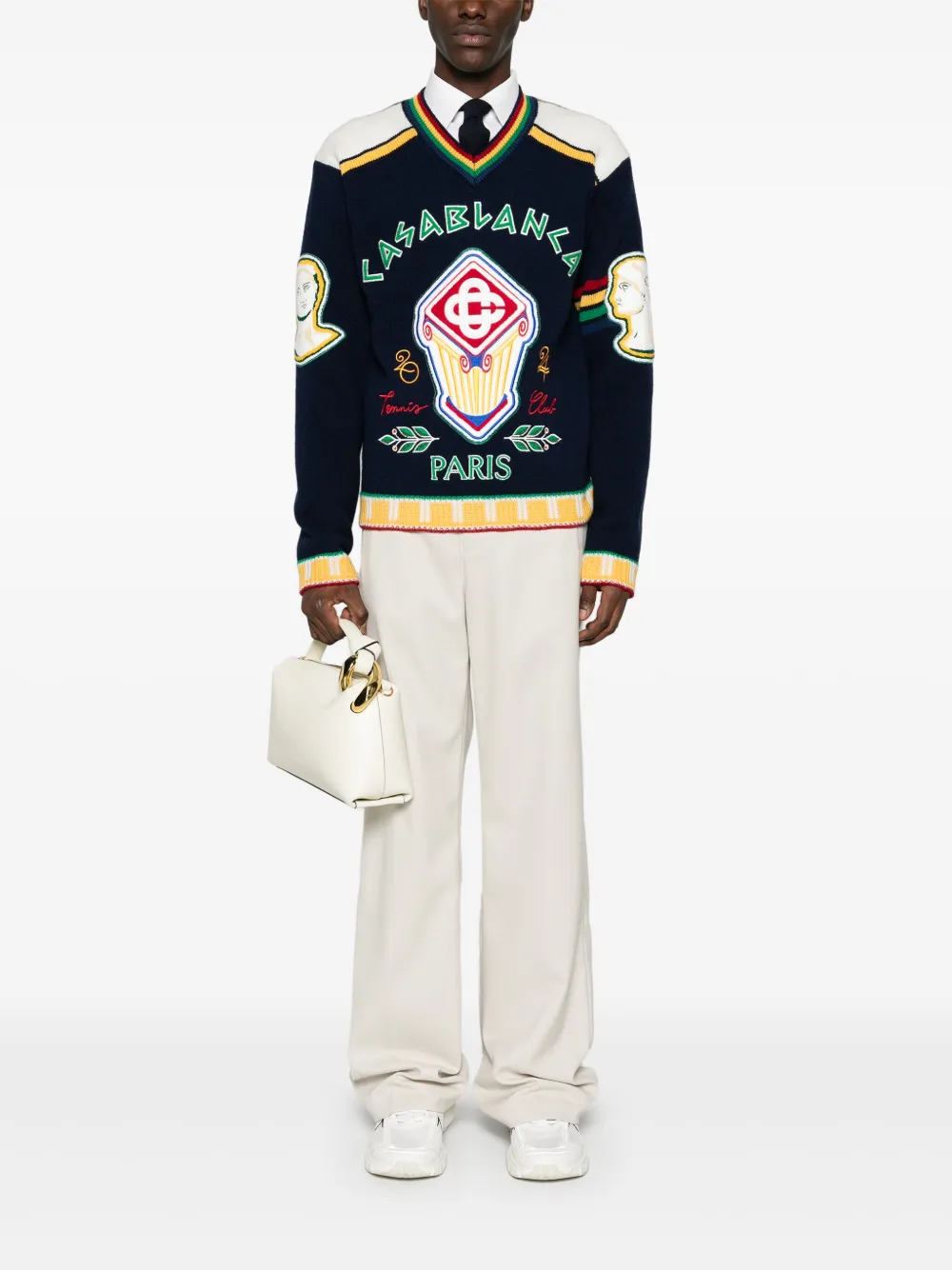 Casablanca Sweater met print - Blauw