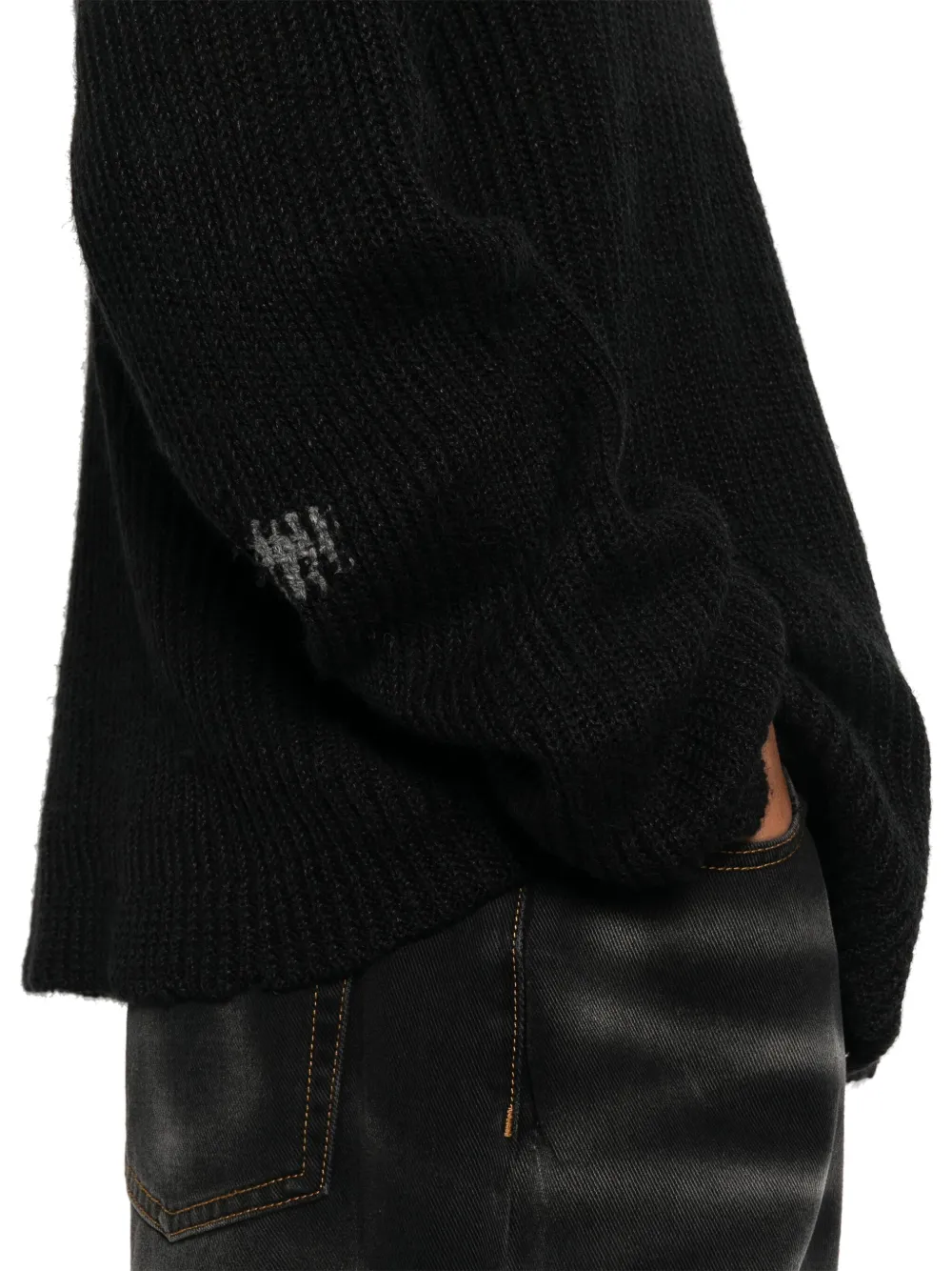 Maison Margiela Trui met halve rits Zwart