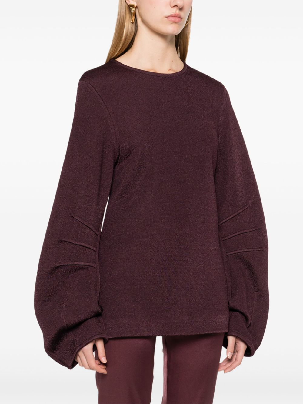 Shop Jil Sander Textured Sweatshirt In Red