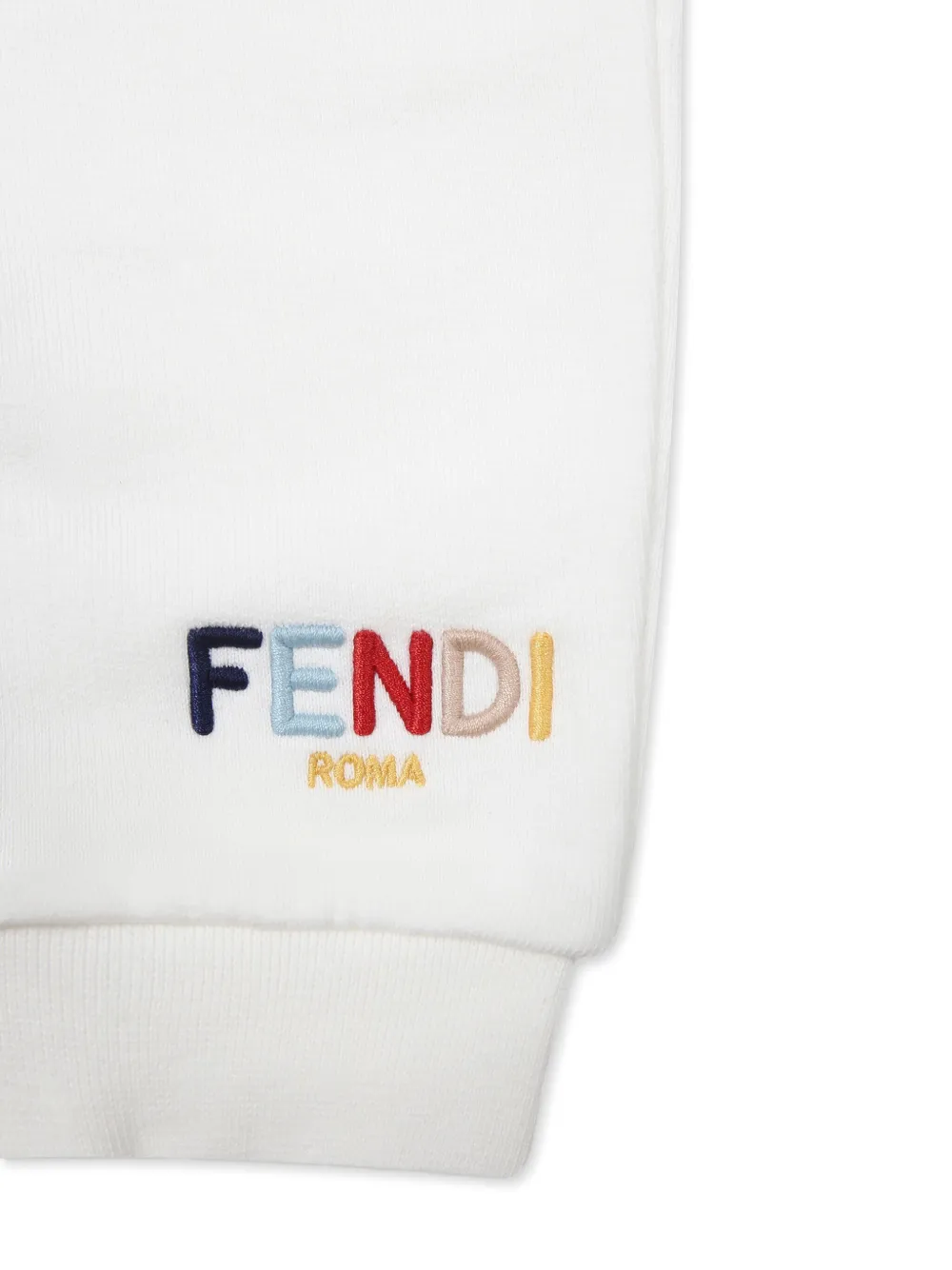 Fendi Kids Trainingsbroek met geborduurd logo Wit