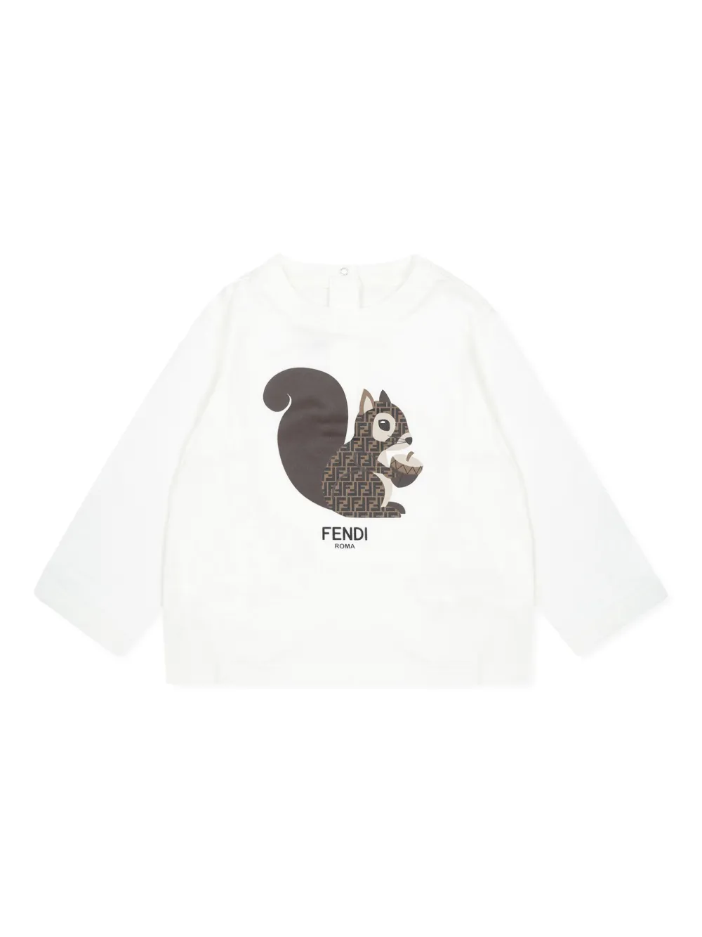 Fendi Kids T-shirt met logoprint Wit