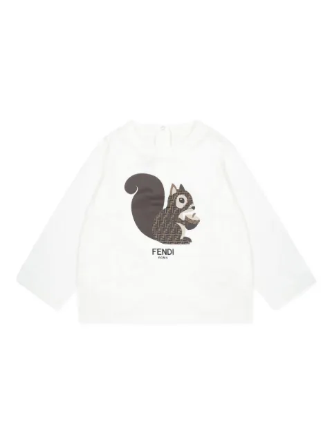 Fendi Kids T-shirt met logoprint