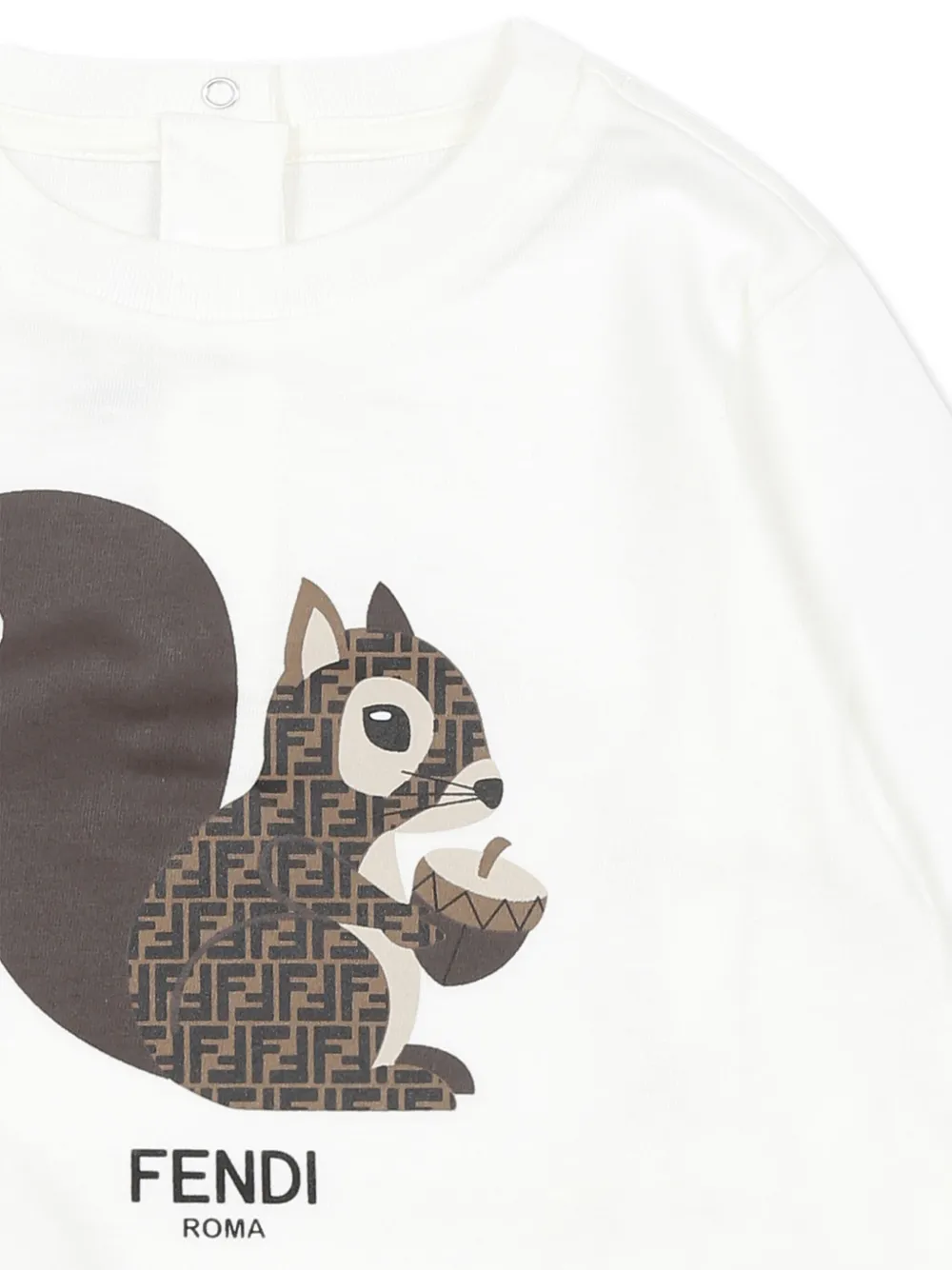 Fendi Kids T-shirt met logoprint Wit