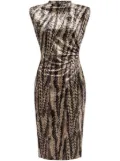 DVF Diane von Furstenberg abstract-pattern midi dress - Black