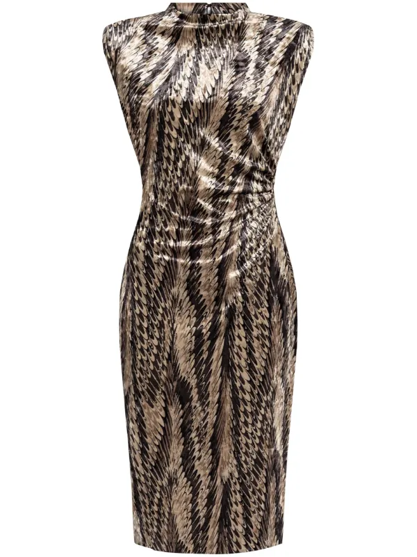 DVF Diane Von Furstenberg abstract-pattern Midi Dress | Black | FARFETCH TH