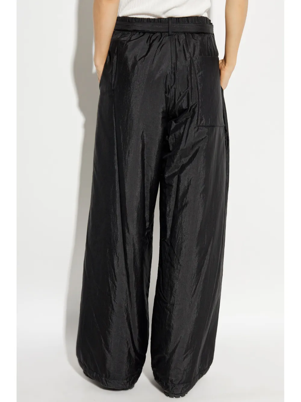 Jil Sander Broek met wijde pijpen Zwart