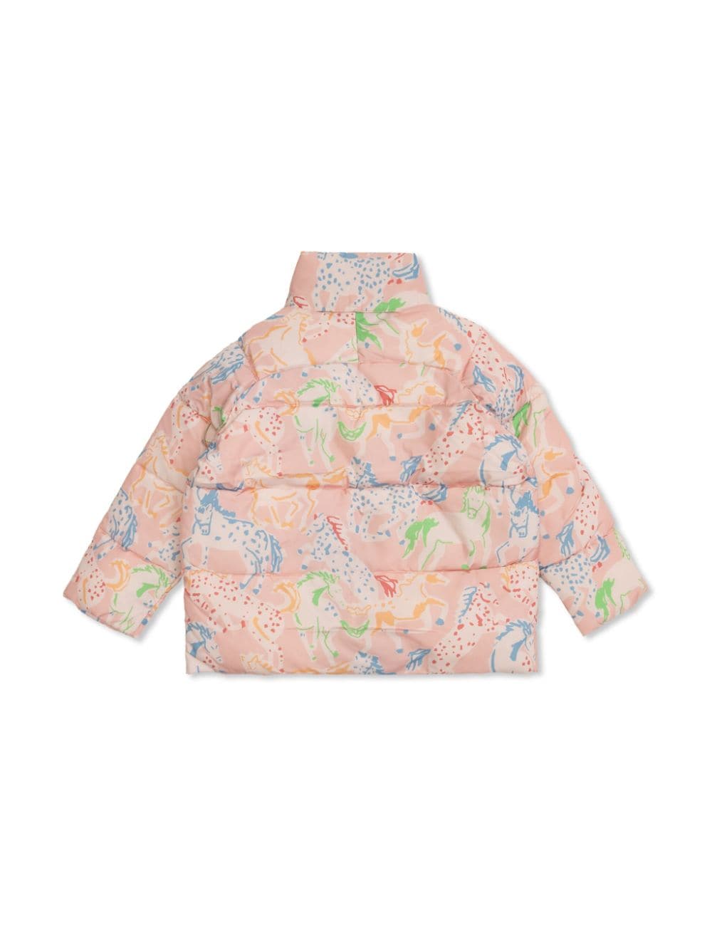 Stella McCartney Kids horse-print puffer jacket - Roze