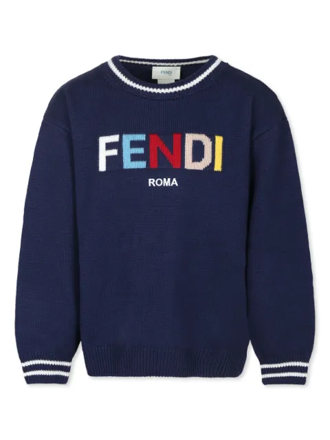 Fendi Kids jersey con logo bordado