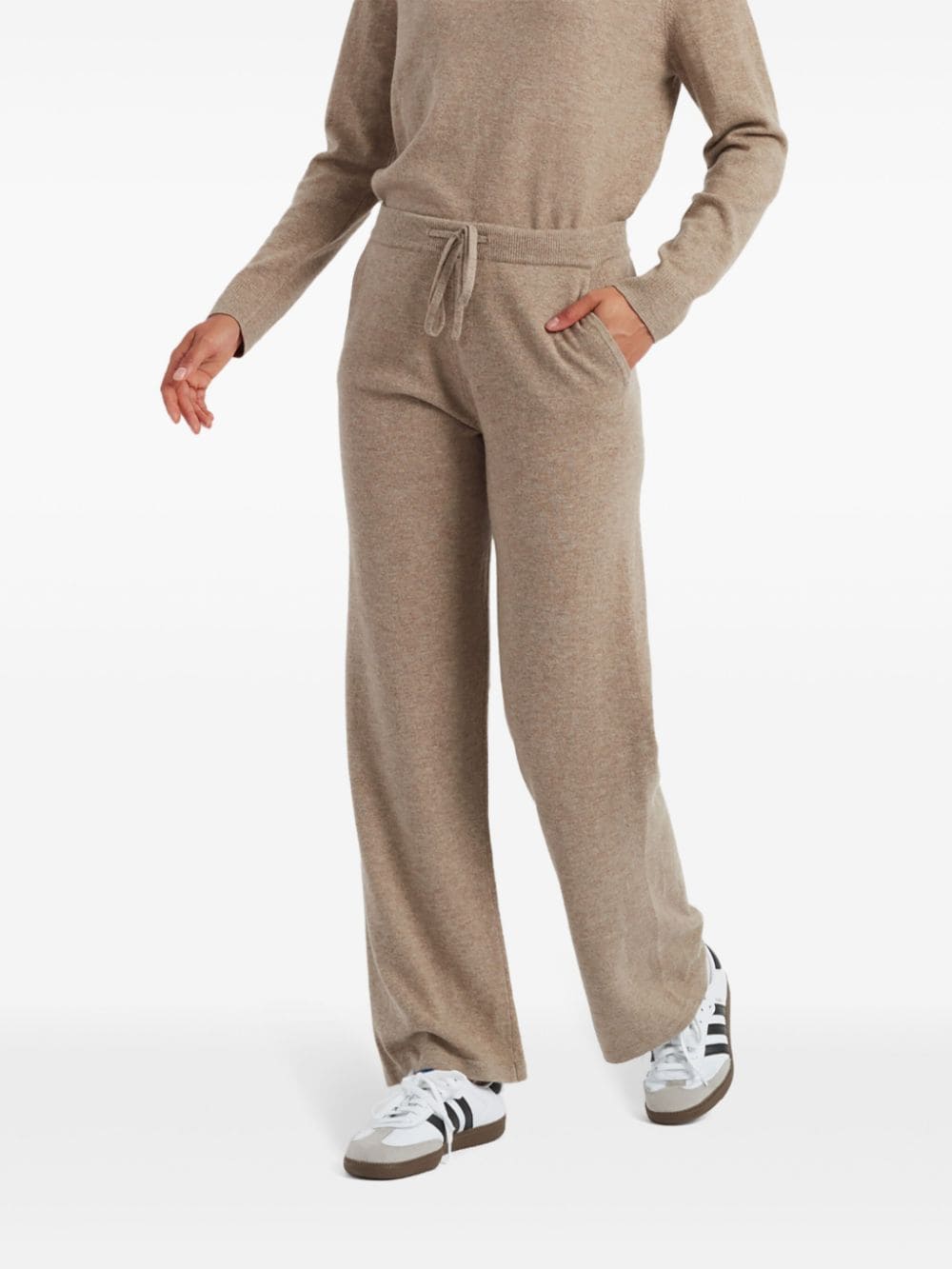 Shop Chinti & Parker Snoopy Wide-leg Track Pants In Neutrals