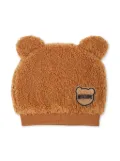 Moschino Kids logo-patch hat - Brown
