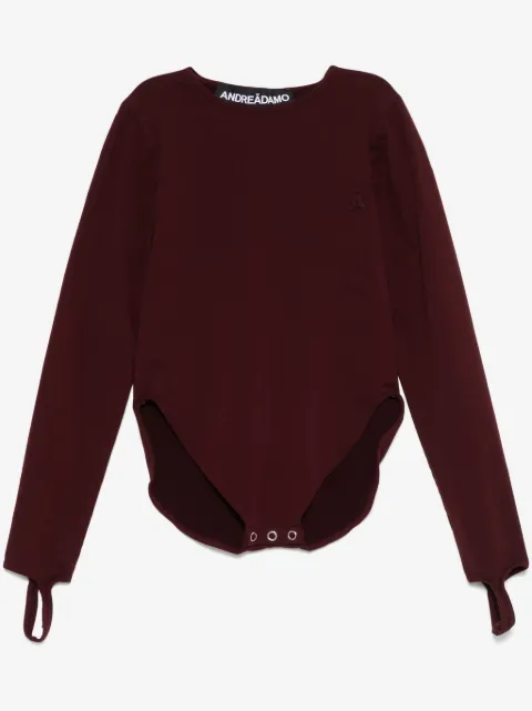ANDREĀDAMO logo-patch bodysuit
