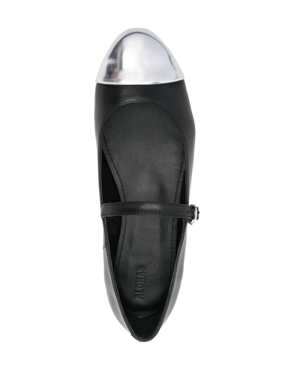 Shop Alohas Two-tone Ballerina Shoes In Black