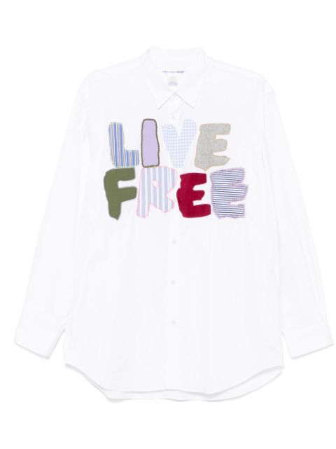 Comme Des Garcons Shirt patch-lettering shirt Men