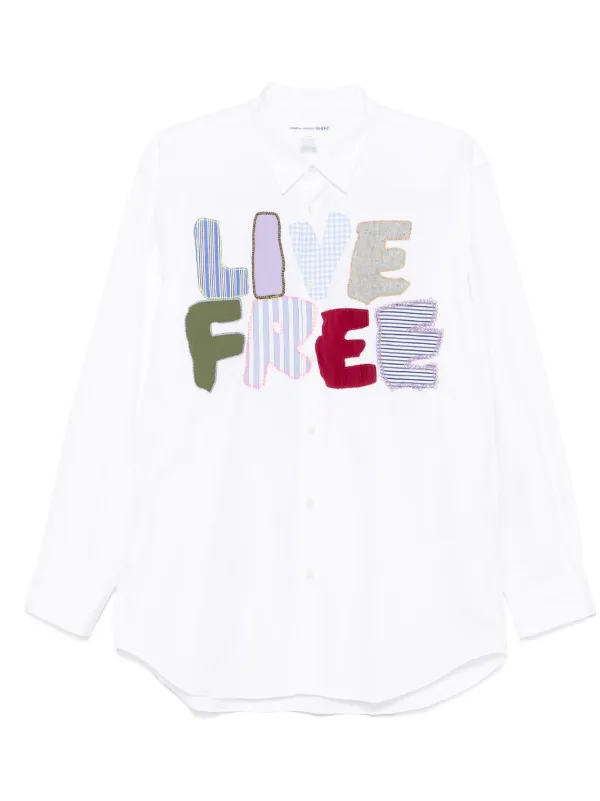 Comme Des Garçons Shirt パッチ シャツ | ホワイト | FARFETCH JP